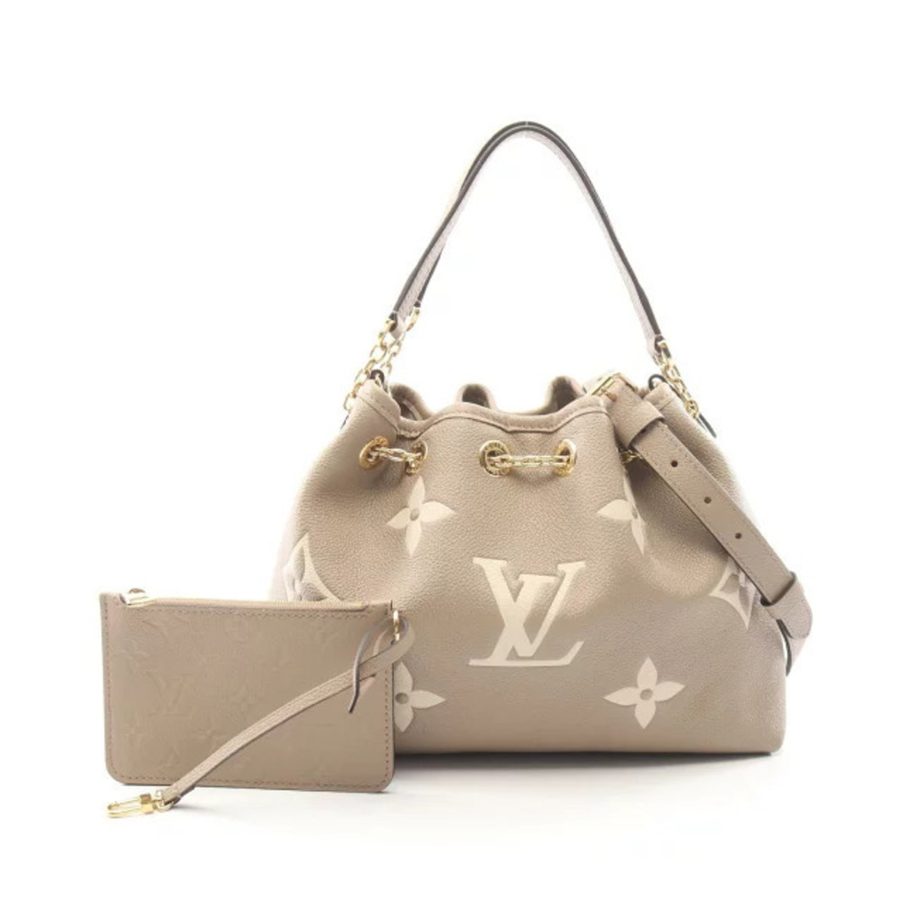 Louis Vuitton LV Bundle Bicolor Top Handle Bag Leather Empreinte Beige Tan